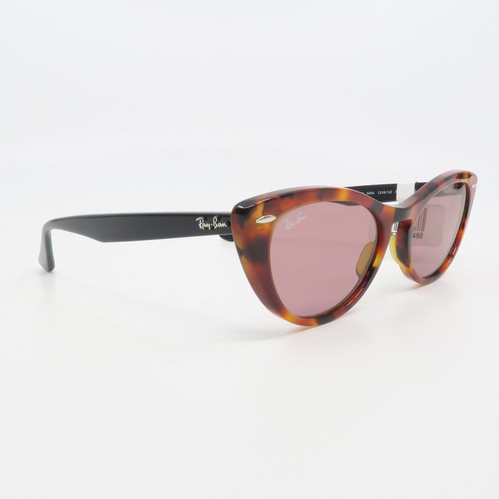 Ray-Ban RB4314N 1249/UO 54mm NINA Brown Tortoise/Pink Icons Flash New Sunglasses - Picture 3 of 6